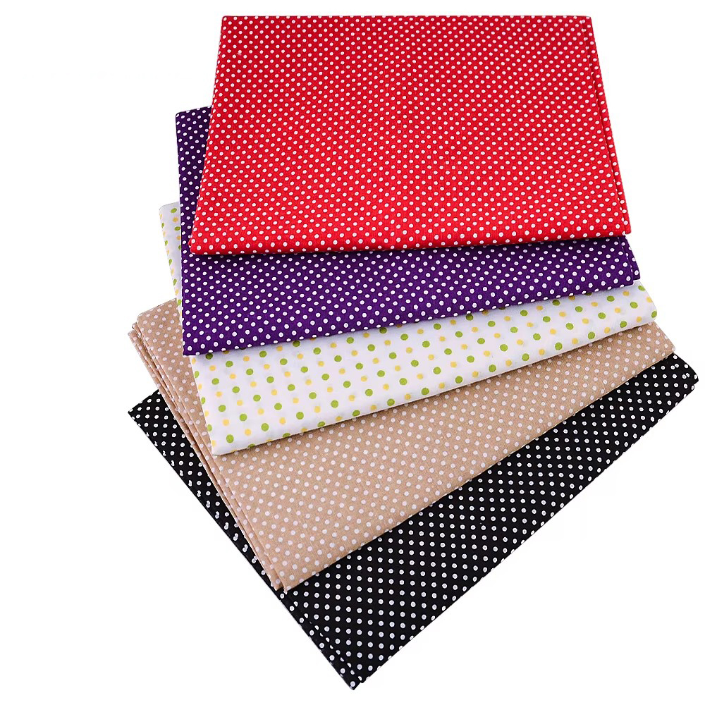 Textile For Sewing - 50X150CM White Orange Polka Dot Printed