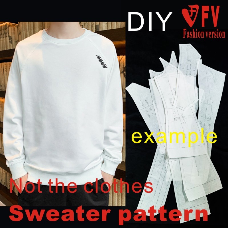 Textile Sewing Patterns - Design Paper Pattern Men's Round Neck