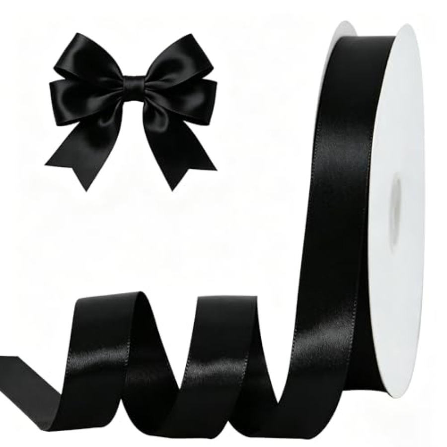 Sewing Gt - 1 Inc x 100y Black Satin