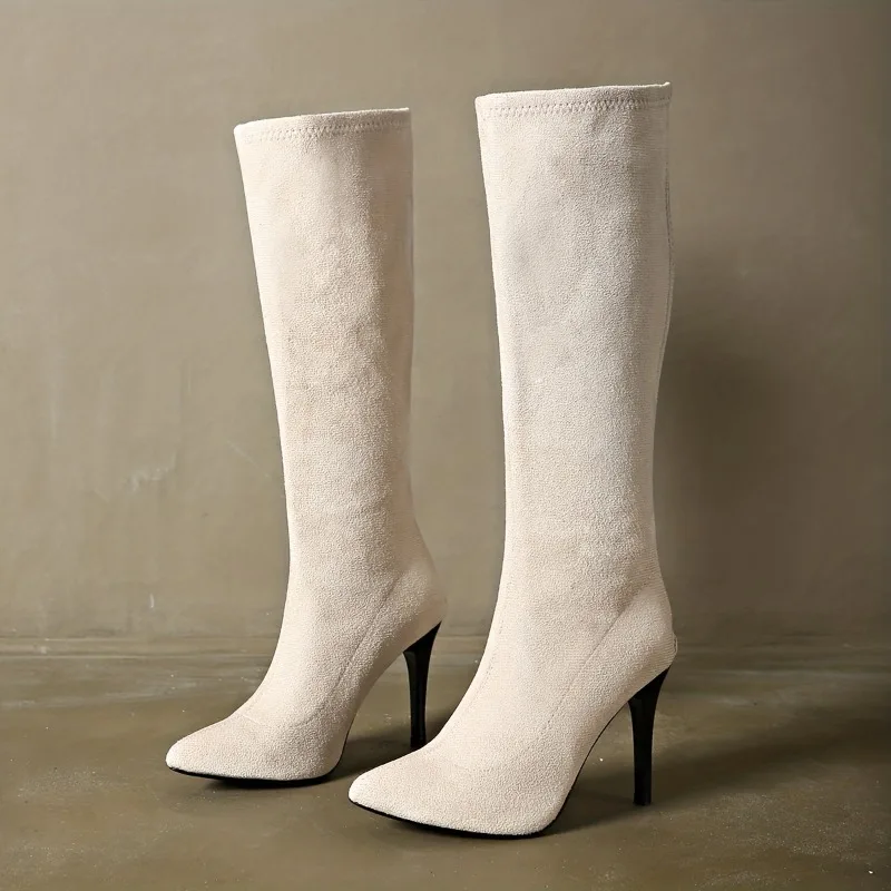 Women's Fashion Boots	Pointed  – обзор и цена Sewing Zipper