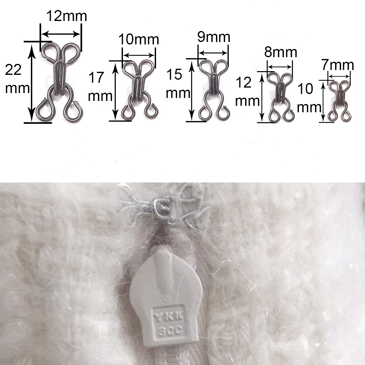 7-12mm 24pcs Cloth Hook and Ey – обзор и цена Hook Eye Fastener