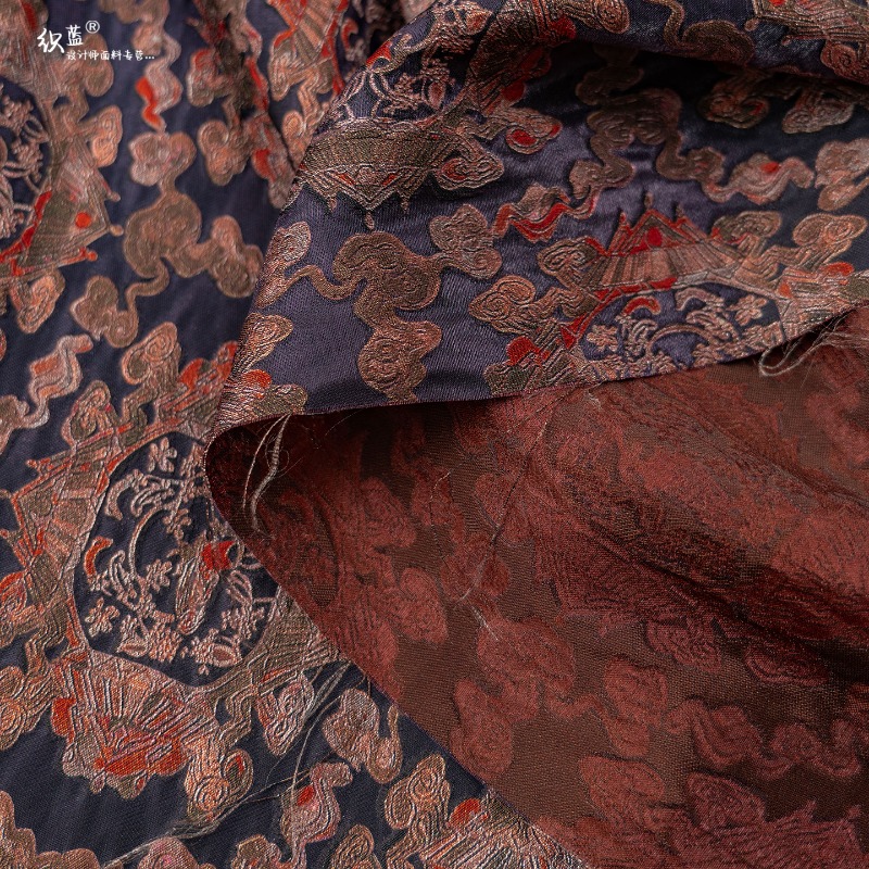 Purple Red Rayon Floral Jacqua – обзор и цена Sewing Fabric