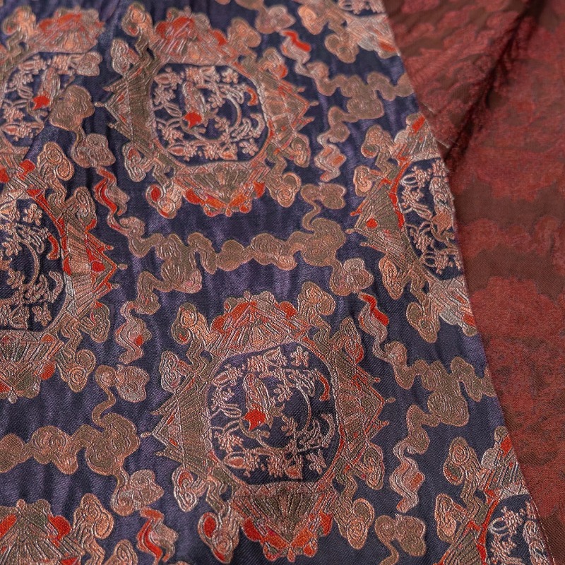 Purple Red Rayon Floral Jacqua – обзор и цена Sewing Fabric