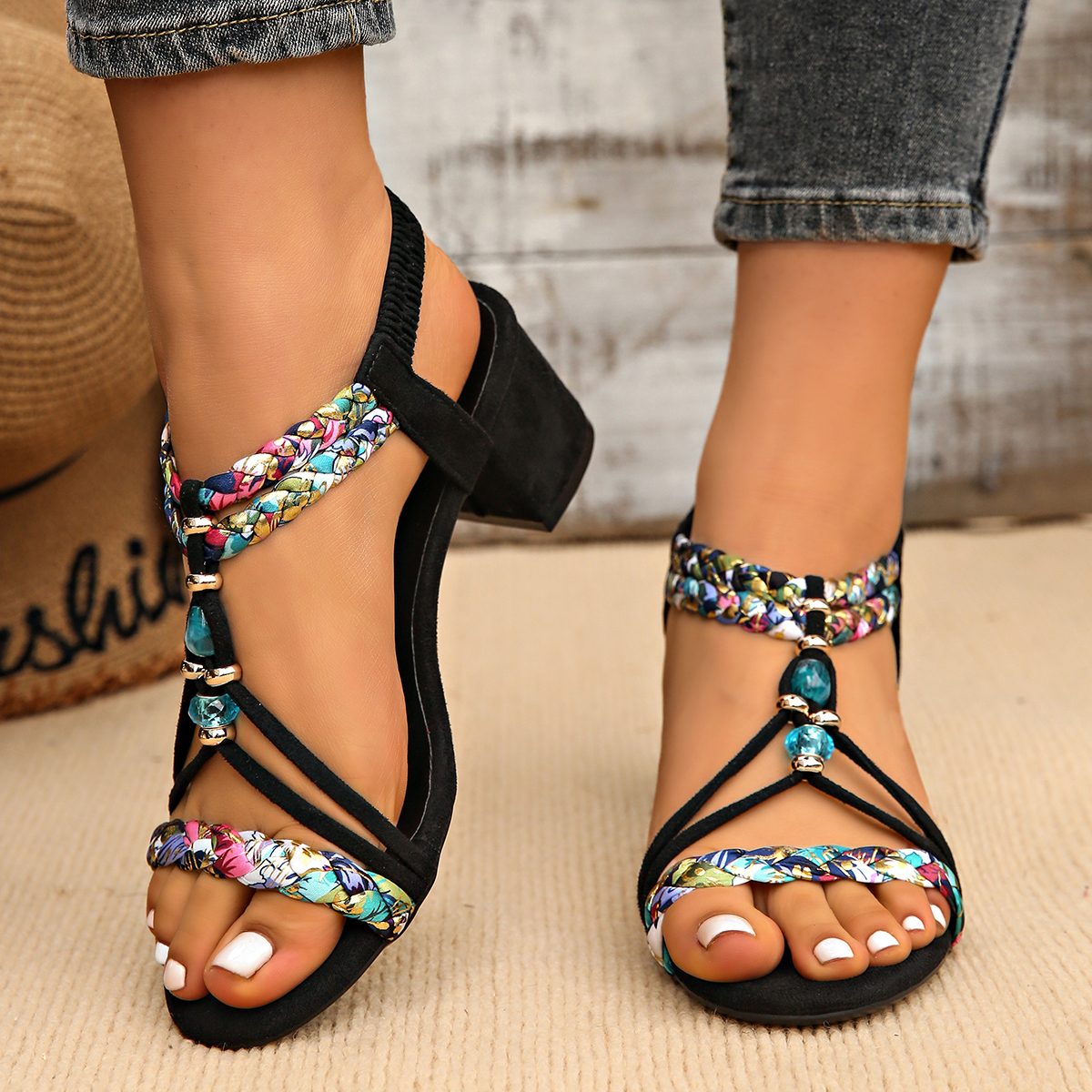 Plus Size 42 Bohemian Beaded S – обзор и цена Elastic Waistband Roll
