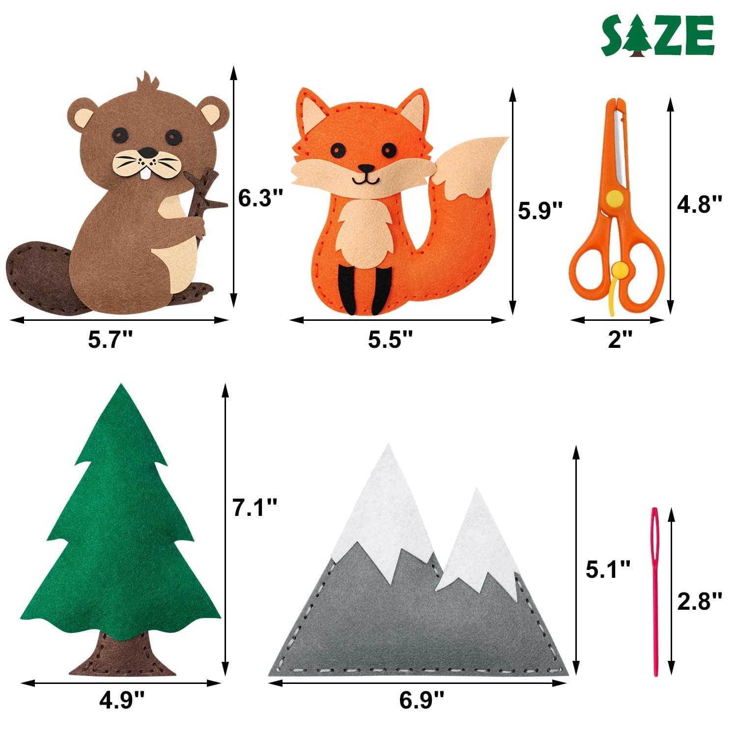 Sewing Kit for Kids Woodland A – обзор и цена Textile Sewing Kit