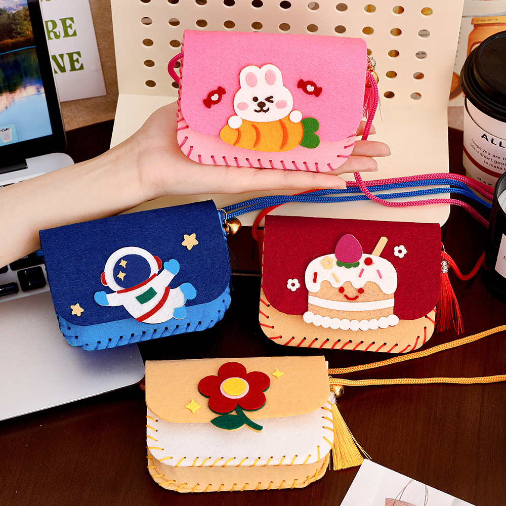 4pcs DIY Felt Animal Bag Craft – обзор и цена Textile Sewing Kit