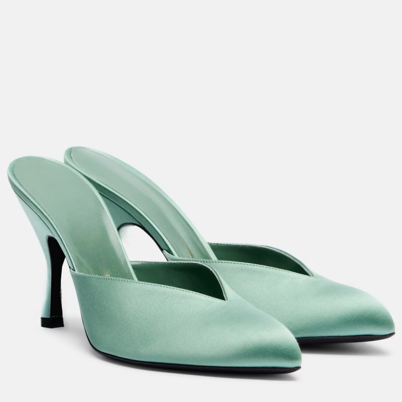 New Women Satin Mule Heels V C – обзор и цена Sewing New