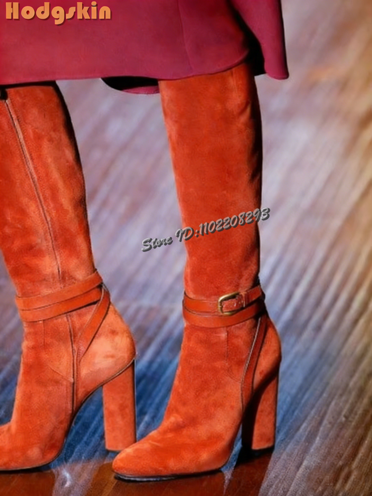 Retro Buckle Straps Boots Sued – обзор и цена Sewing Zipper