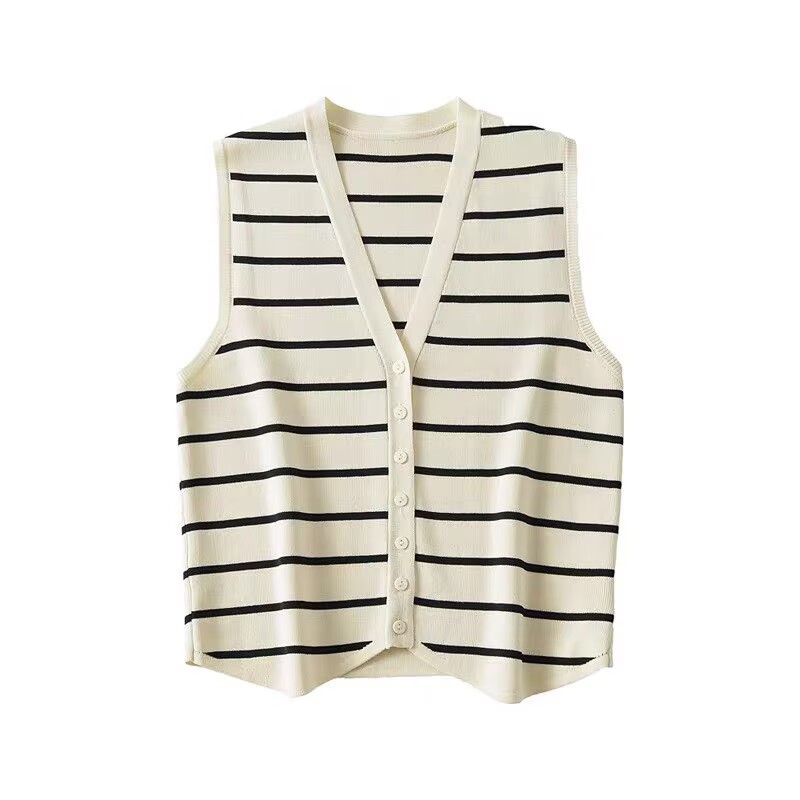 French striped knit vest women – обзор и цена Sewing Vest