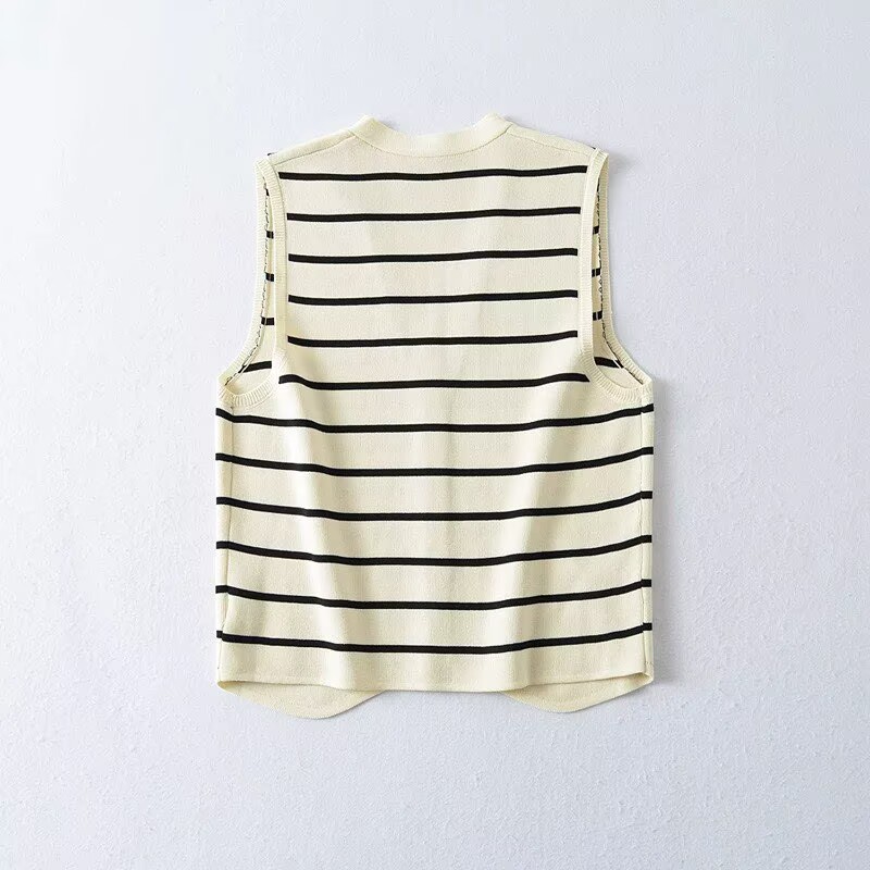 French striped knit vest women – обзор и цена Sewing Vest