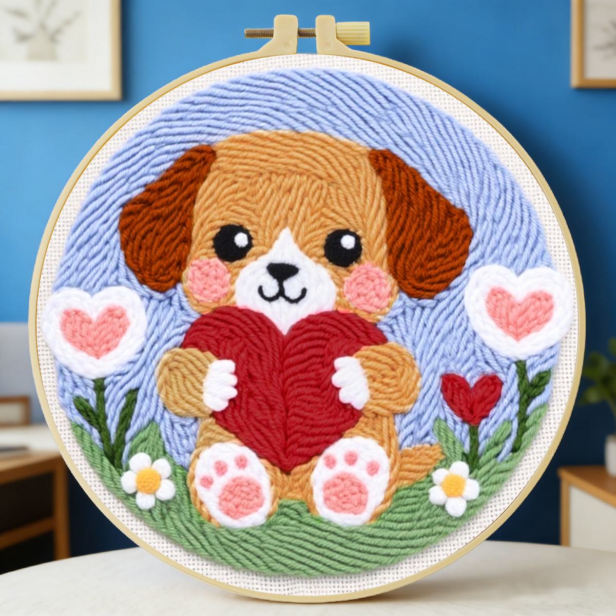 20X20CM/7.87inch dog punch nee – обзор и цена Is Sewing Textile Art