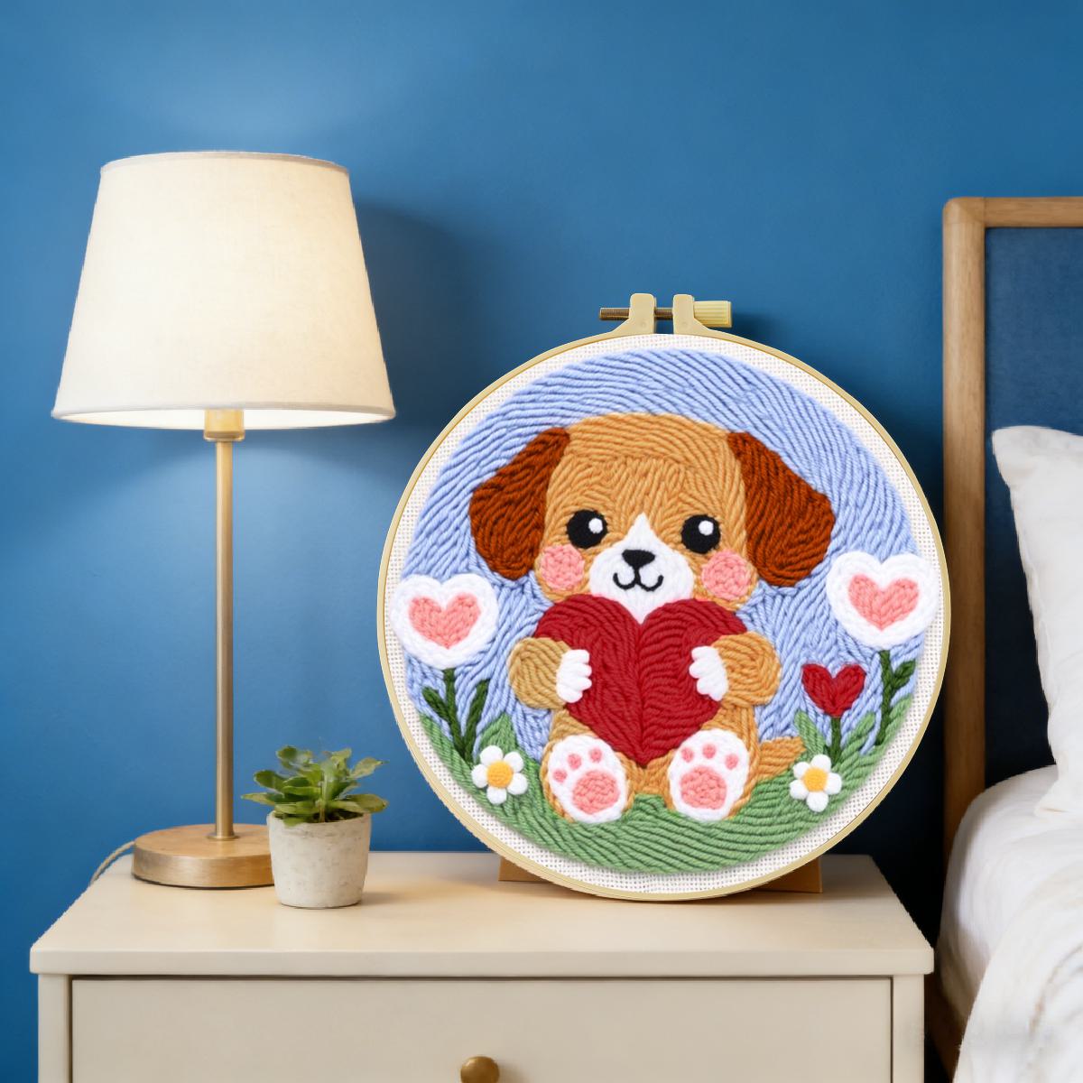 20X20CM/7.87inch dog punch nee – обзор и цена Is Sewing Textile Art