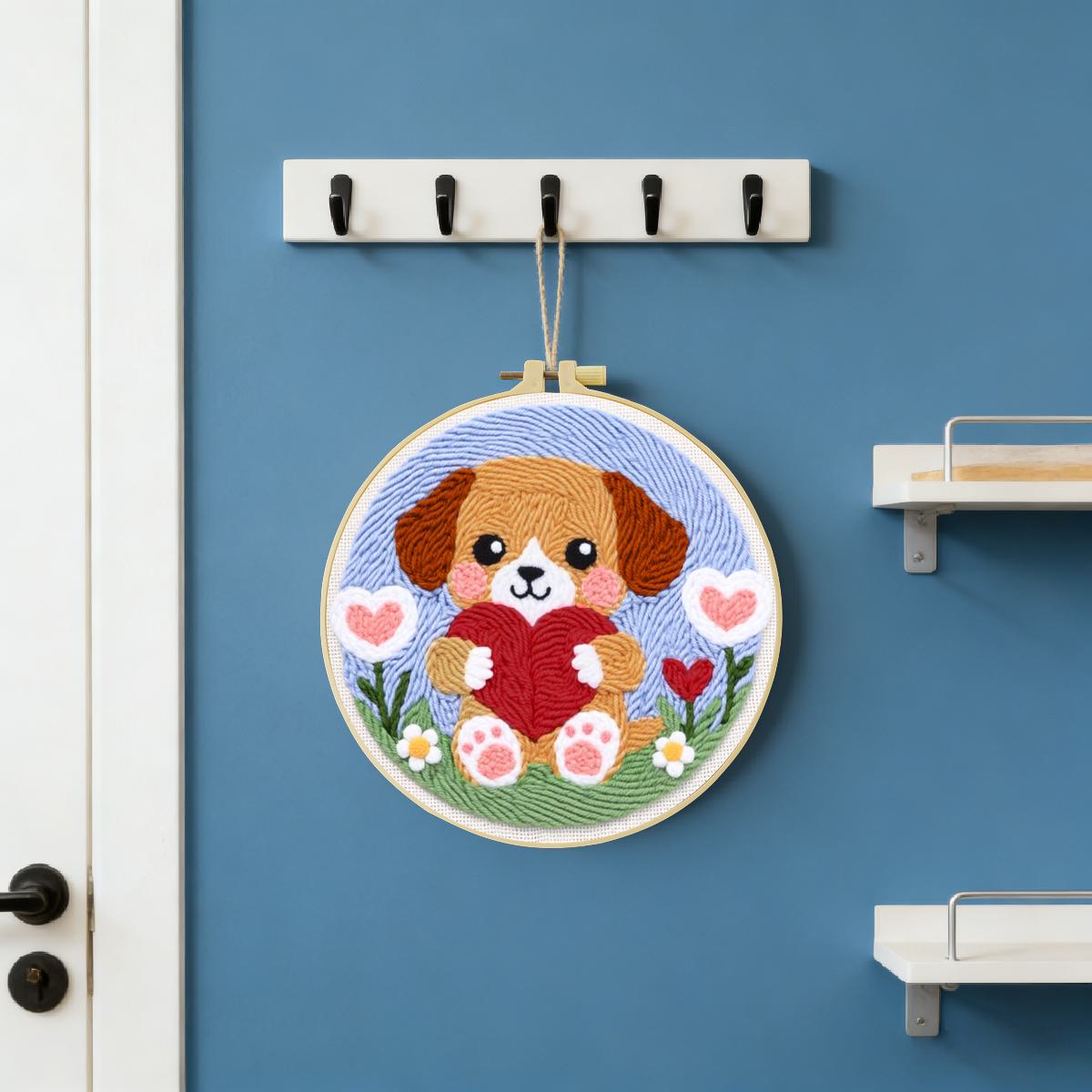 20X20CM/7.87inch dog punch nee – обзор и цена Is Sewing Textile Art
