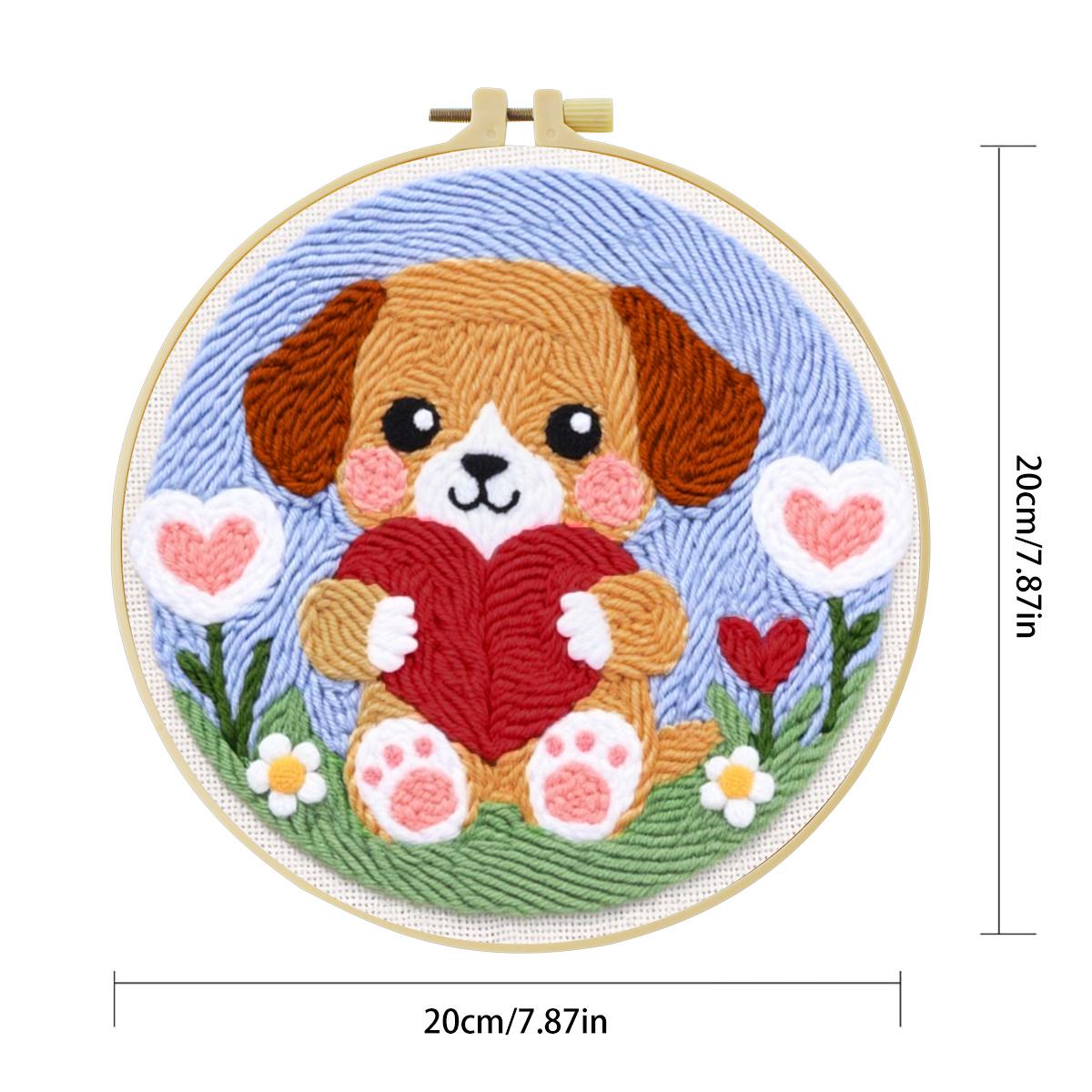 20X20CM/7.87inch dog punch nee – обзор и цена Is Sewing Textile Art