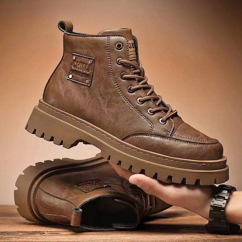 High Quality Men's Boots Platf – обзор и цена Sewing Nylon