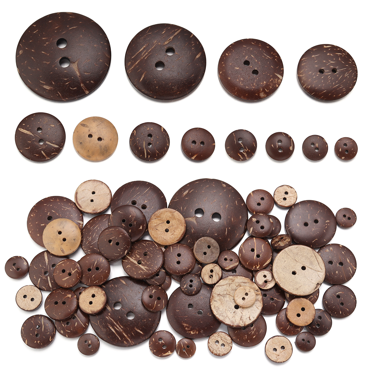 10-100Pcs Natural Coconut Shel – обзор и цена Sewing Art