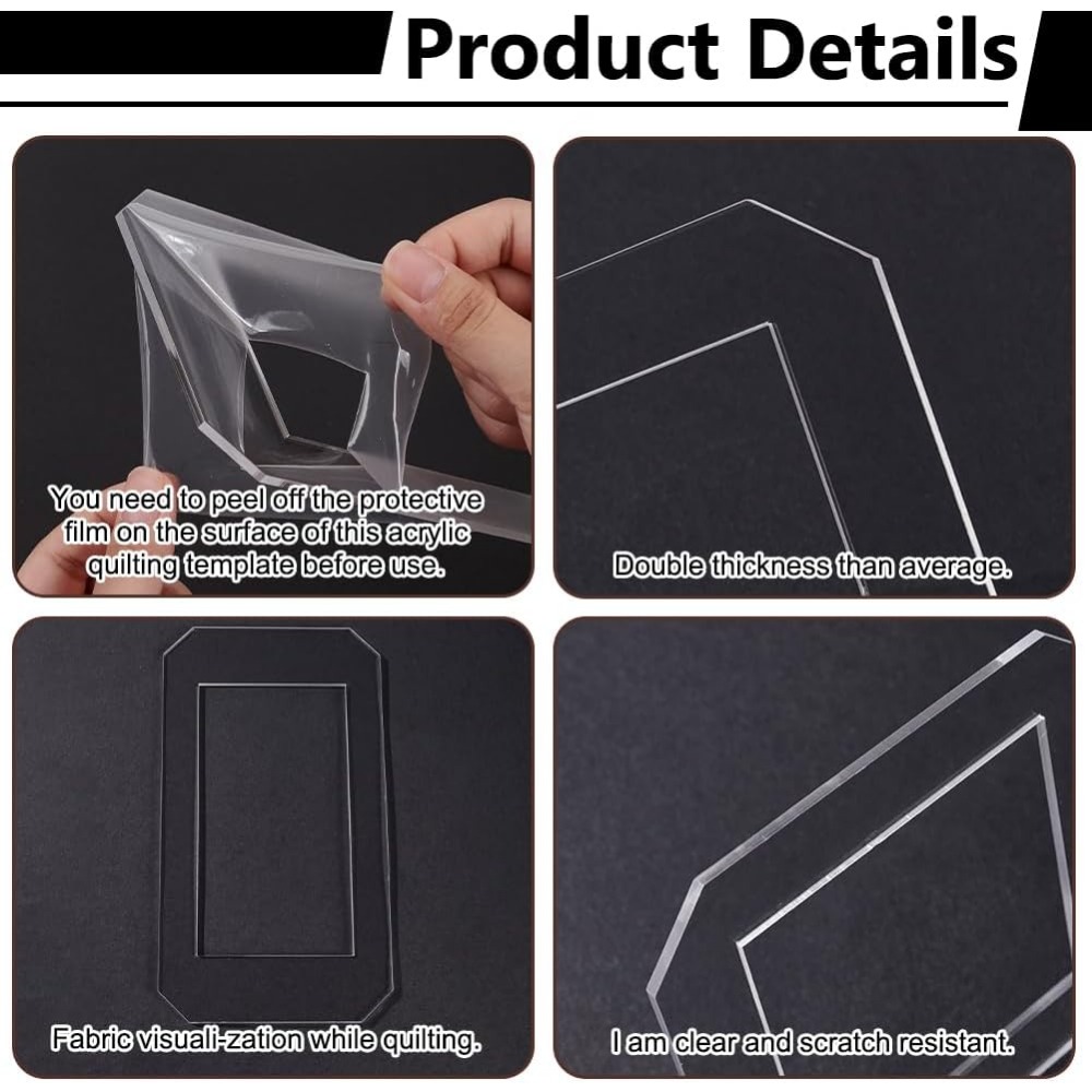 2 Sets Quilting Template Clear – обзор и цена Quilting Ruler Square