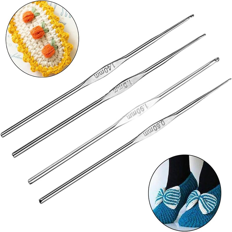 4 Pcs Stainless Steel Crochet  – обзор и цена Textile Sewing Kit