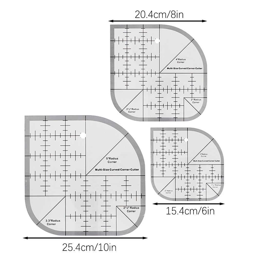 Non Slip Curved Corner Cutter  – обзор и цена Quilting Ruler Square