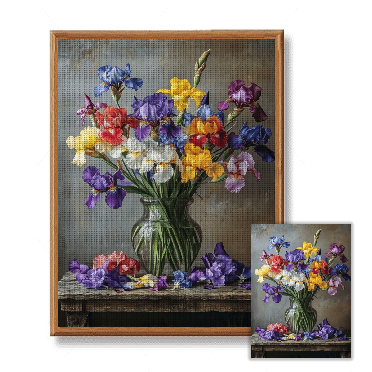Pre printed cross stitch set 