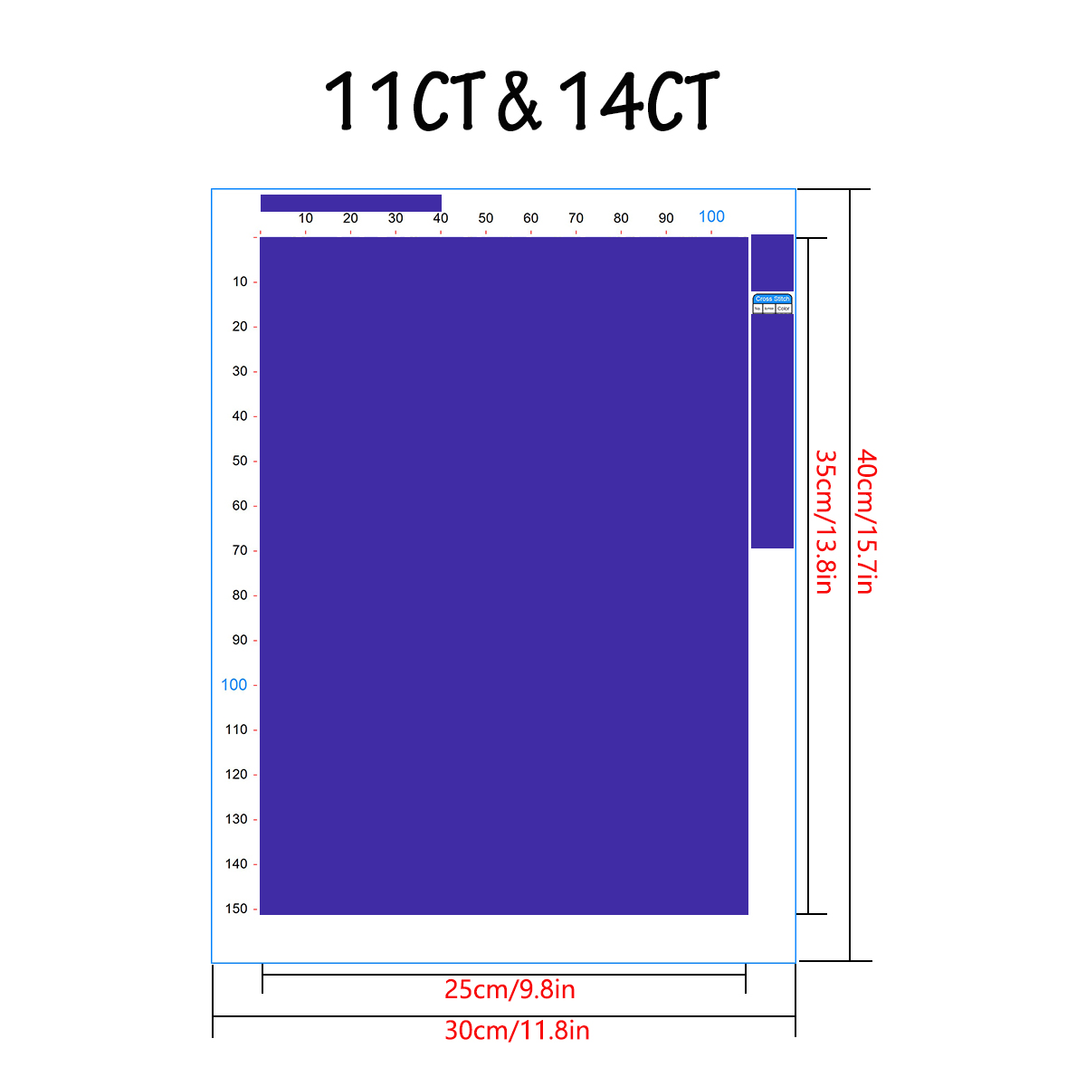 Pre printed cross stitch set 
