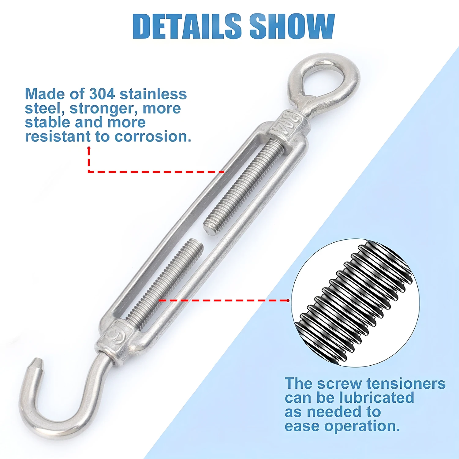 10/1PCS Stainless Steel Hook a – обзор и цена Hook Eye Fastener