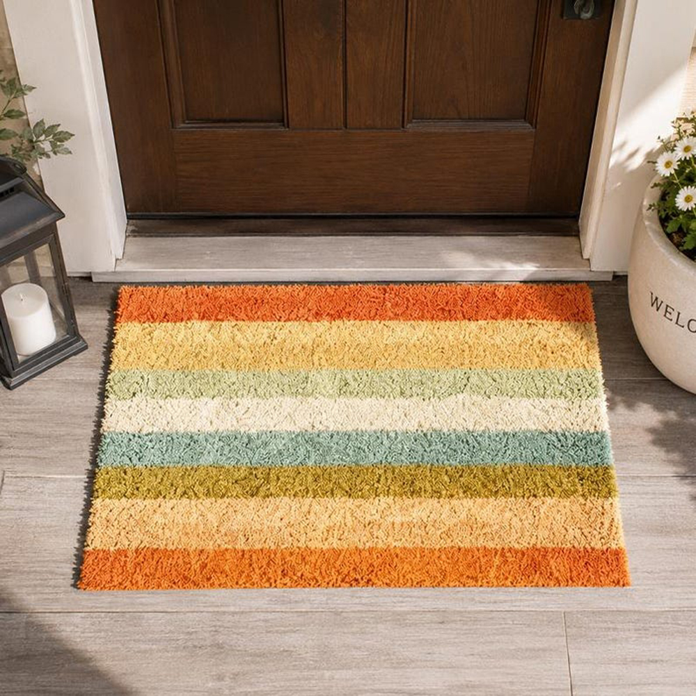 Retro Colorful Stripe Doormat  – обзор и цена Century Textile & Sewing Supply Avenue C North Saskatoon Sk