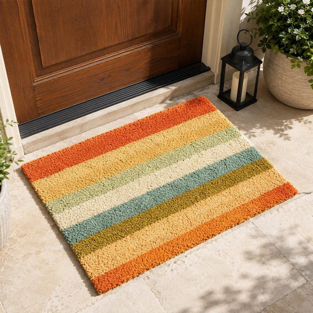Retro Colorful Stripe Doormat  – обзор и цена Century Textile & Sewing Supply Avenue C North Saskatoon Sk