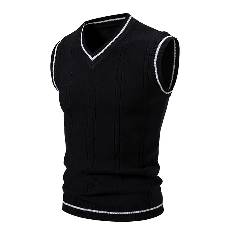 Autumn Men's V Neck Knit Vests – обзор и цена Sewing Vest