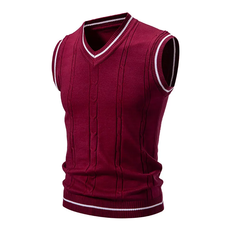 Autumn Men's V Neck Knit Vests – обзор и цена Sewing Vest