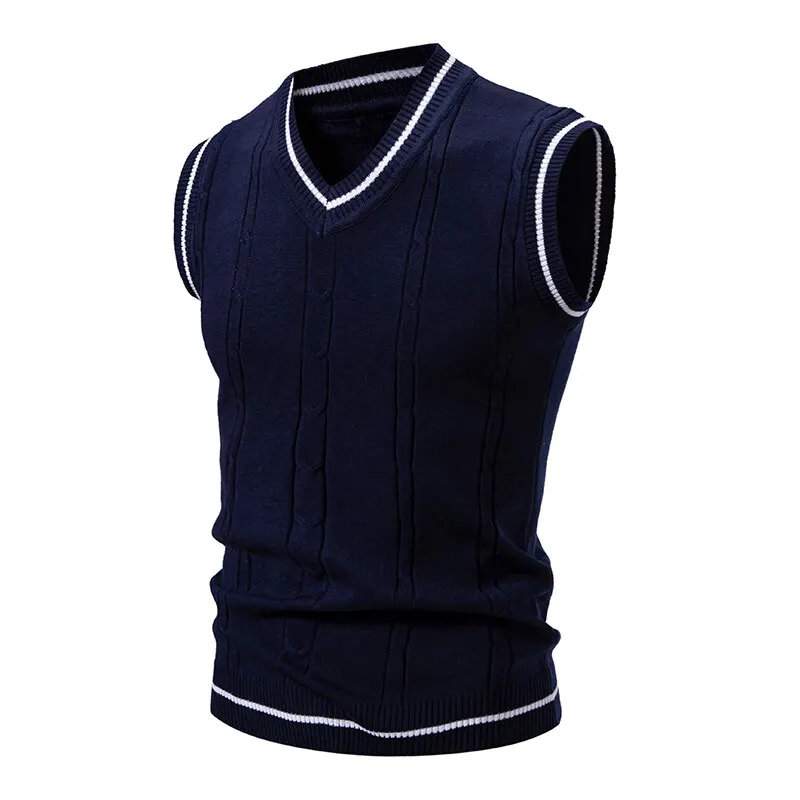 Autumn Men's V Neck Knit Vests – обзор и цена Sewing Vest