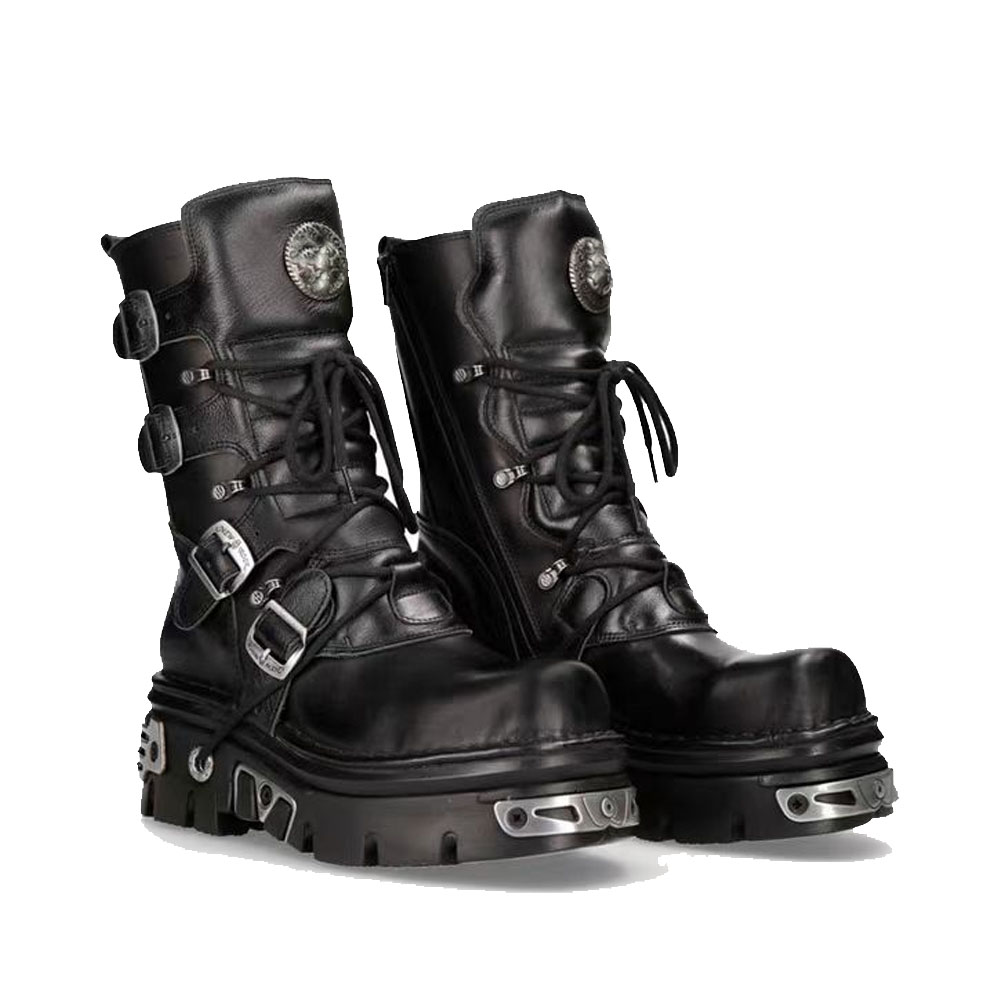 New Men's Punk Motorcycle Boot – обзор и цена Sewing Zipper