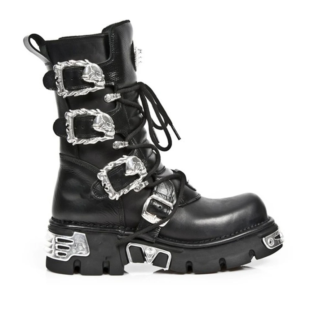 New Men's Punk Motorcycle Boot – обзор и цена Sewing Zipper