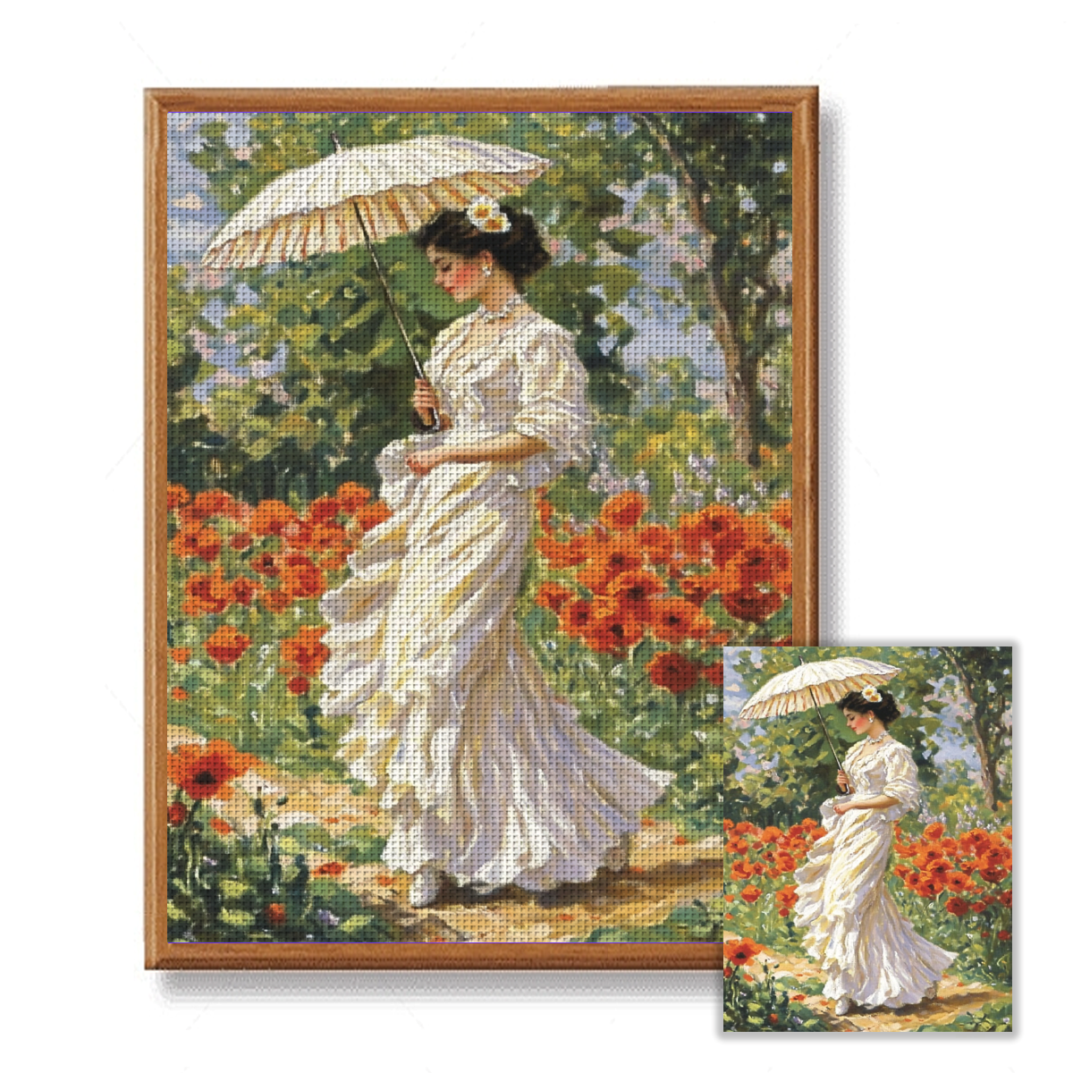 Pre printed cross stitch set 