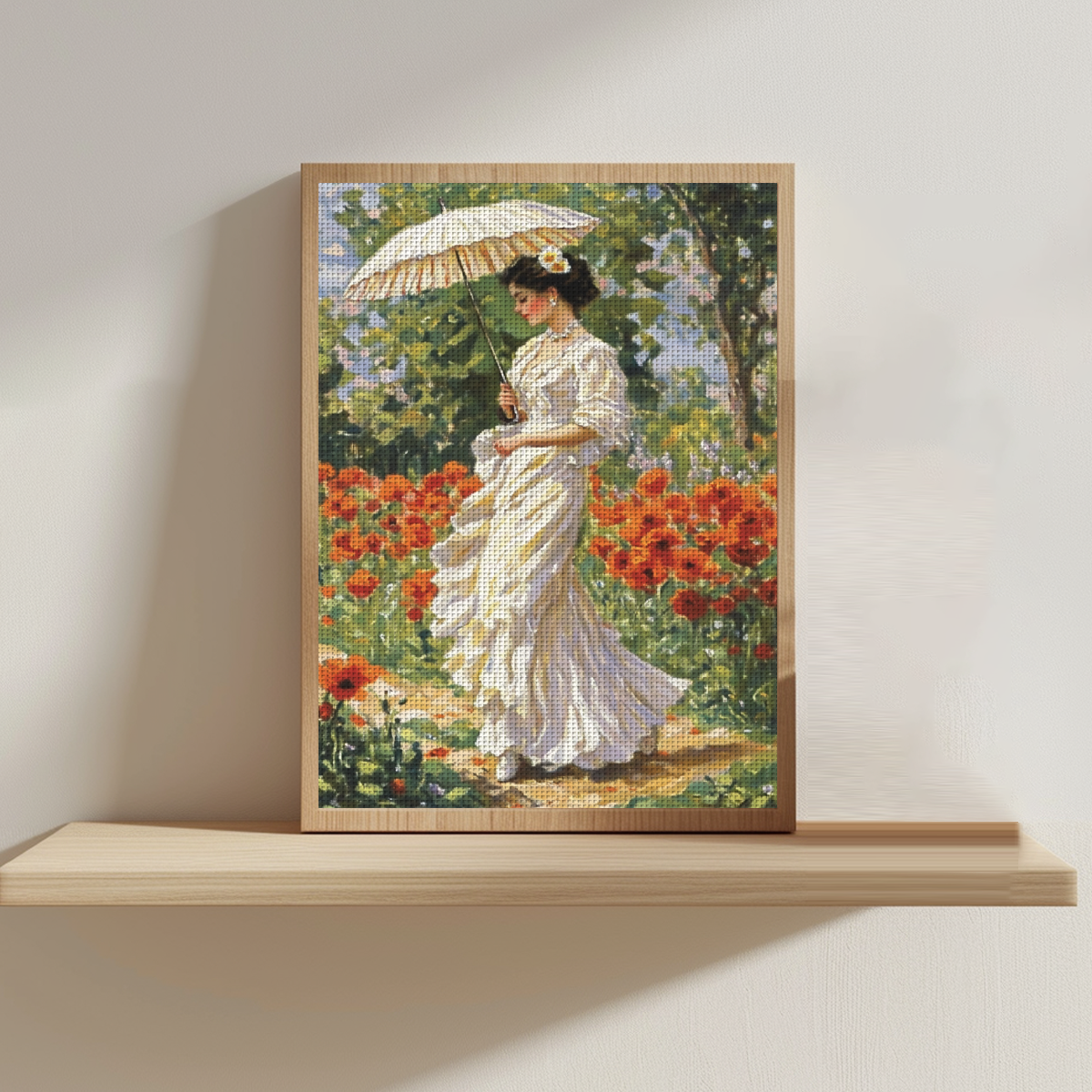 Pre printed cross stitch set 
