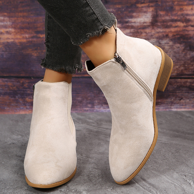Women's Short Boots Autumn Poi – обзор и цена Sewing Zipper