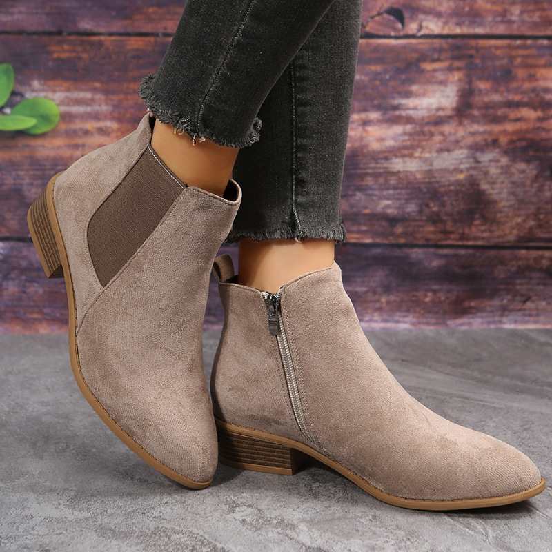 Women's Short Boots Autumn Poi – обзор и цена Sewing Zipper