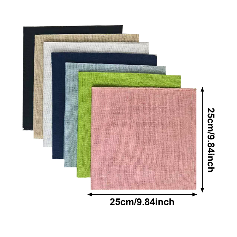 7-Piece Set of 25* 25cm Linen  – обзор и цена Is Sewing Textile Art