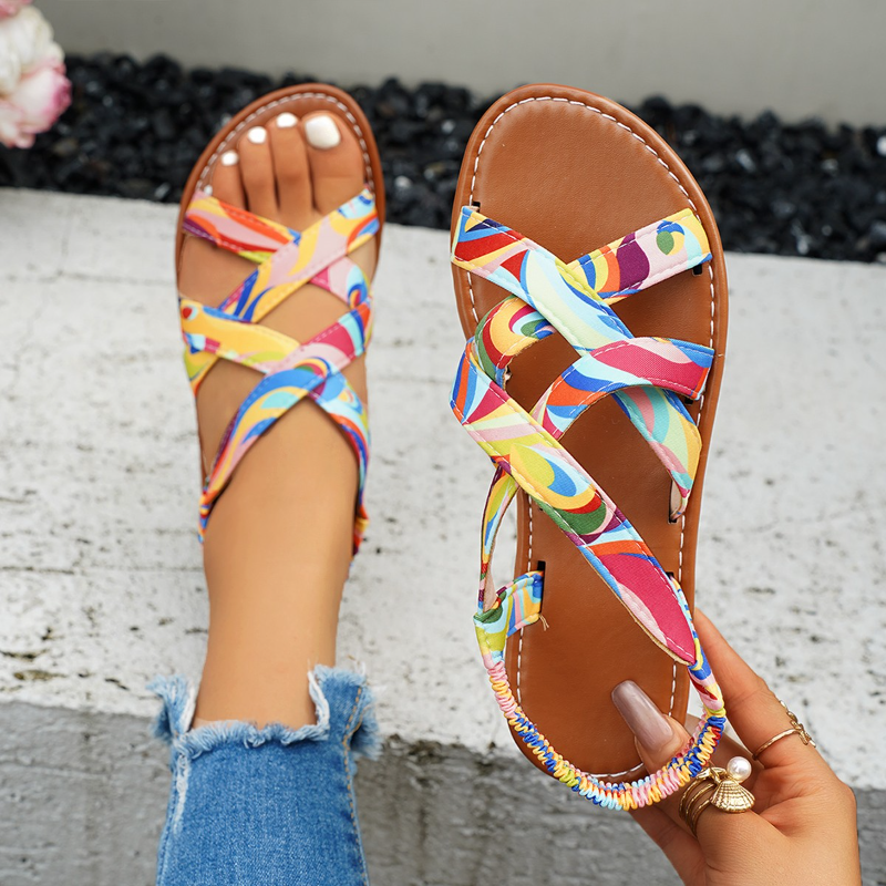 2026 New Summer Women Flat San – обзор и цена Elastic Waistband Roll
