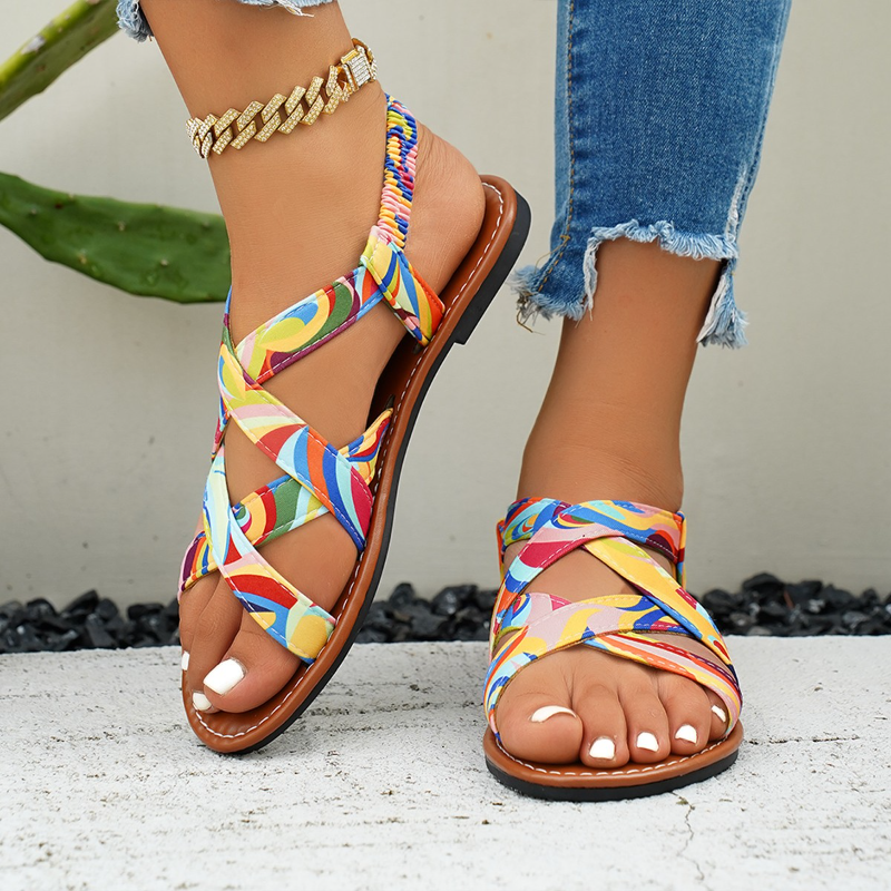 2026 New Summer Women Flat San – обзор и цена Elastic Waistband Roll