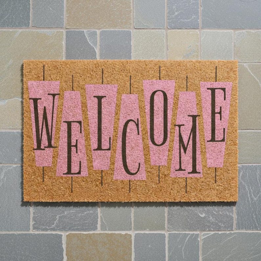 Retro Pink Cute Doormat Welcom – обзор и цена Century Textile & Sewing Supply Avenue C North Saskatoon Sk