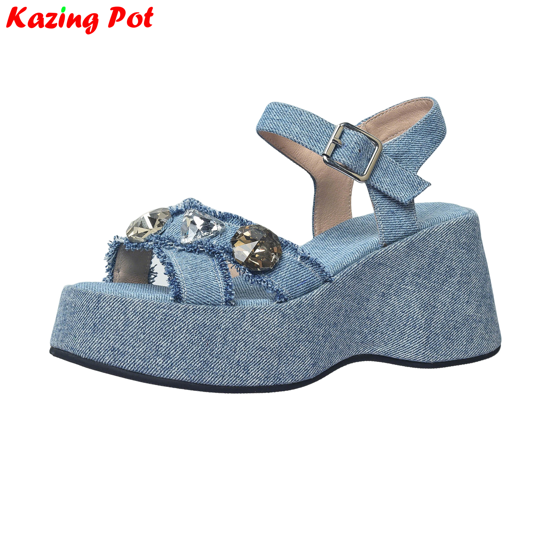 Krazing Pot Denim Peep Toe Pla – обзор и цена Sewing Fabric