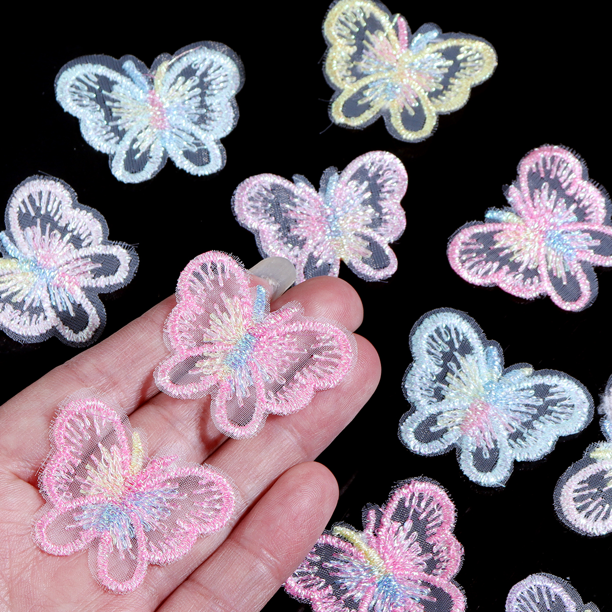 20Pcs 3X4CM Butterfly Cloth Pa – обзор и цена Sewing Art