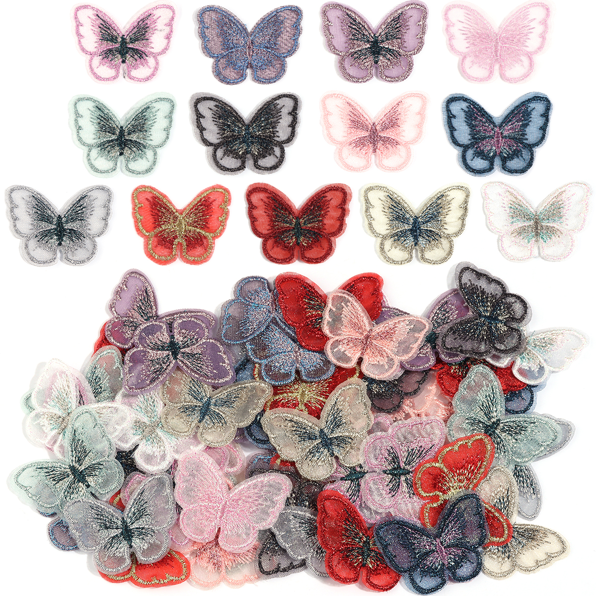 20Pcs 3X4CM Butterfly Cloth Pa – обзор и цена Sewing Art