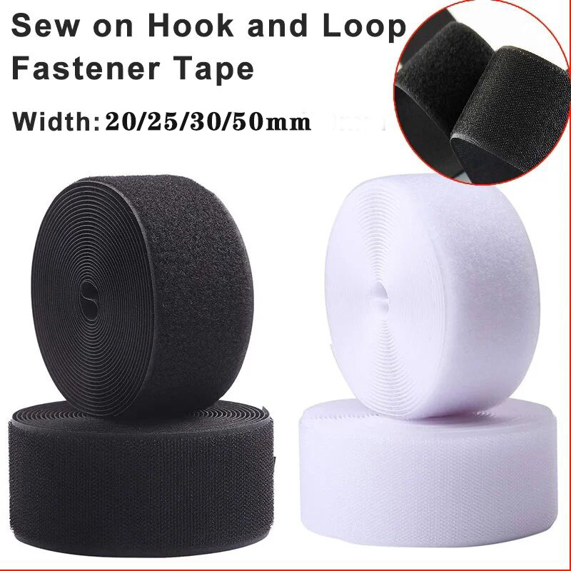 20-50mm Black White Hook and L – обзор и цена Velcro Sew On