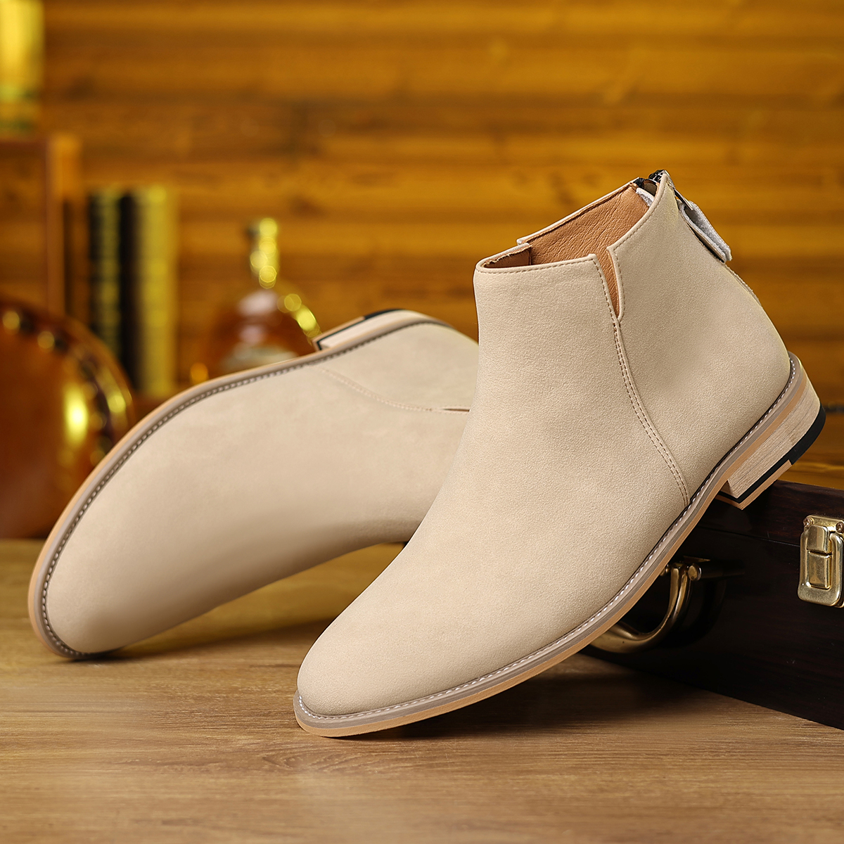 Spring Autumn High-Top Leather – обзор и цена Sewing Zipper