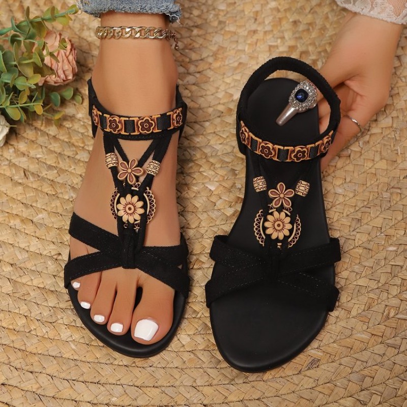 Women Sandals Bohemian Boho T- – обзор и цена Elastic Waistband Roll