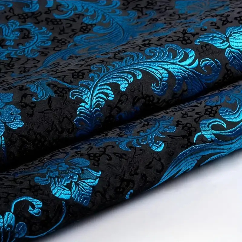 3D Blue Phoenix Tail Brocade F – обзор и цена Sewing Fabric