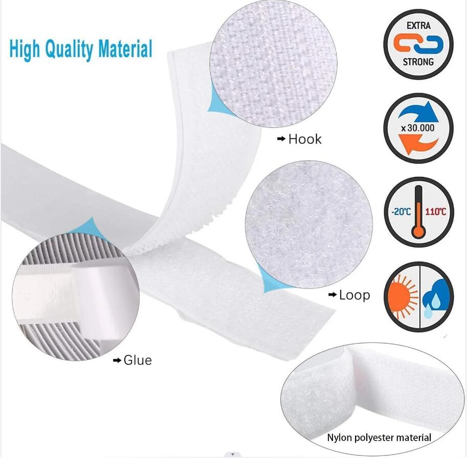 20-50mm White 1/3/5/10Meter St – обзор и цена Velcro Sew On