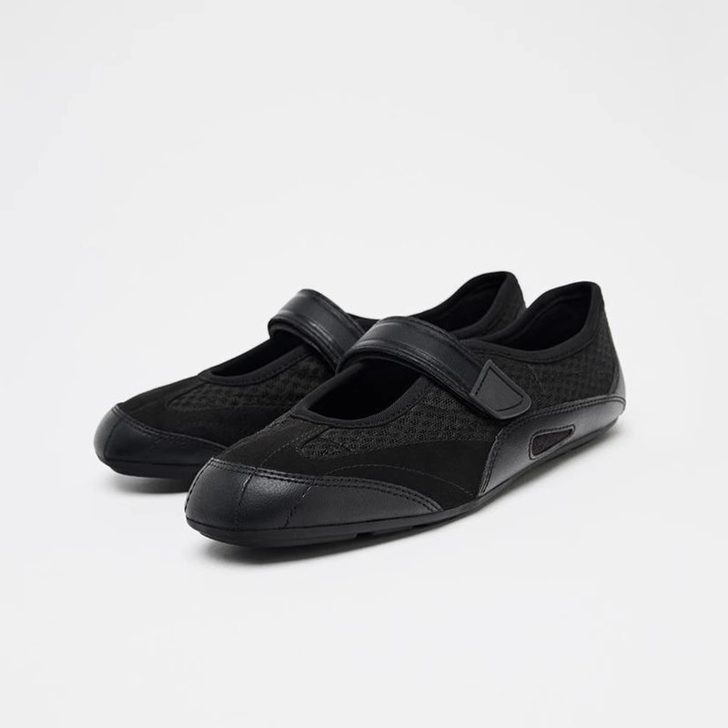 Women's Black Mesh Mary Jane F – обзор и цена Velcro Sew On